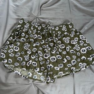 Forever 21 Flowy Green Shorts
